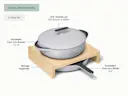 Enameled Cast Iron Skillet & Braiser Duo - Gray - Detail