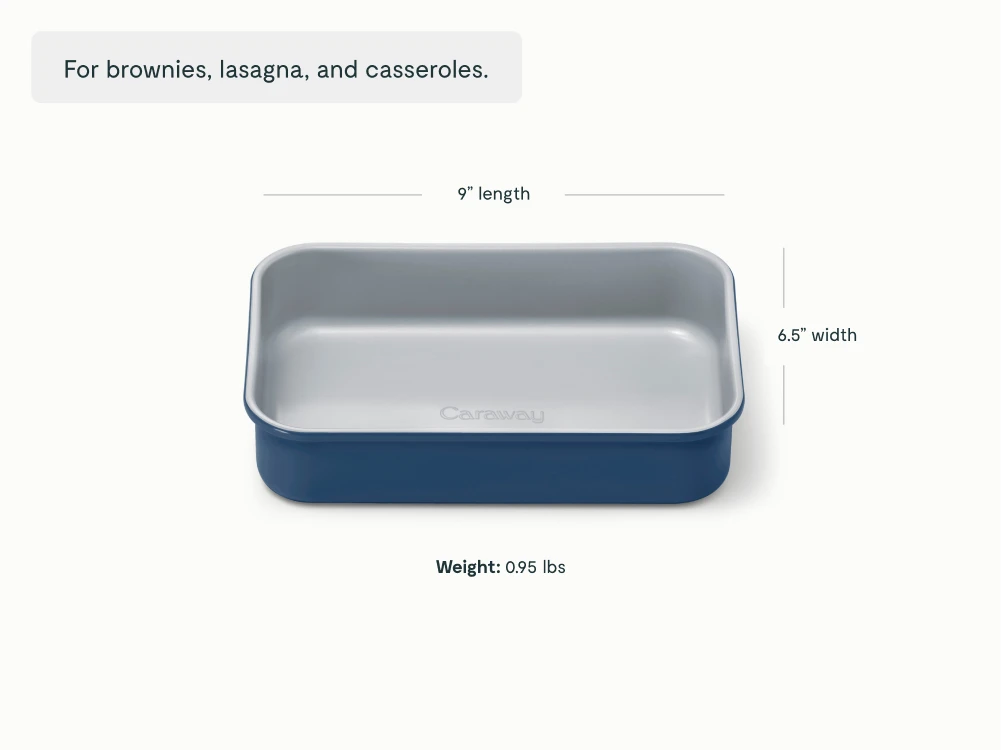 Small Rectangle Pan - Navy - Detail