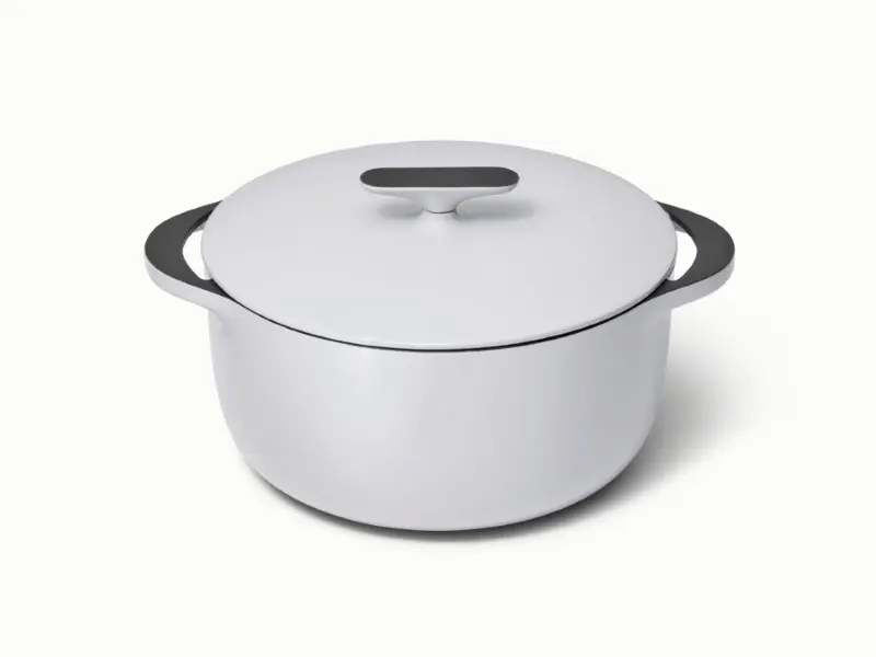Enameled Cast Iron Dutch Oven - Gray - Hero