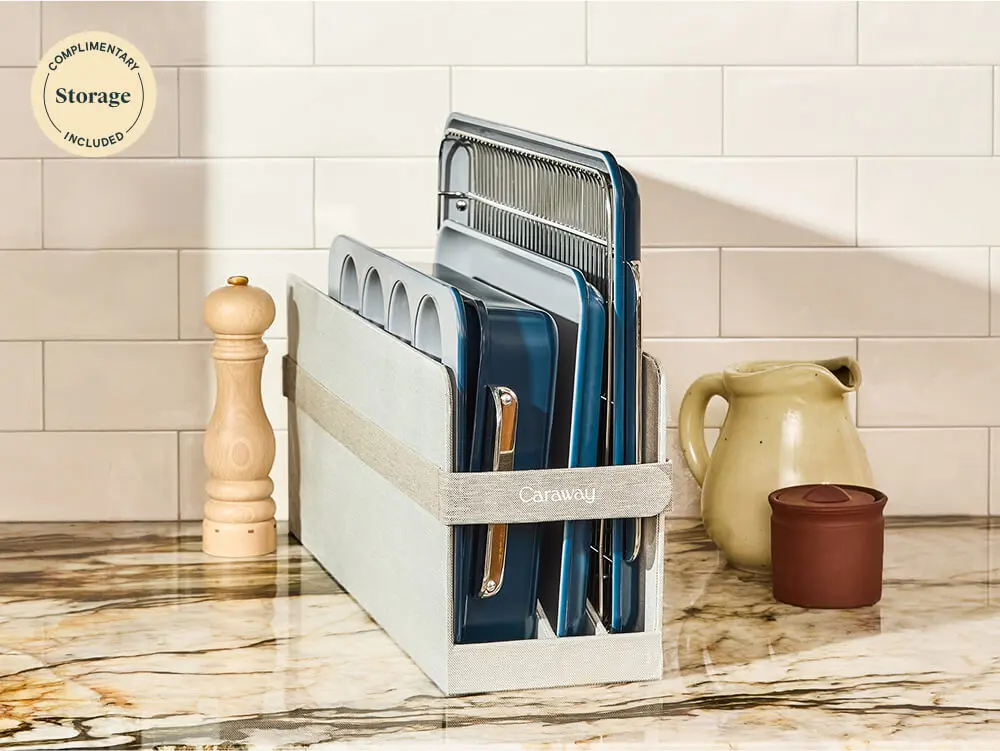 6 Piece Half Bakeware Set - Navy - Complimentary Storage Included