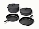Enameled Cast Iron Set - Charcoal - Hero