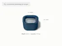 Mini Square Container - Navy - Detail
