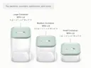 Glass Airtight Container Trio - Light Mist - Detail