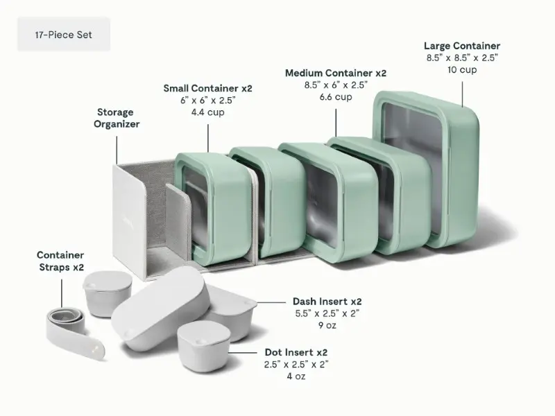 Food Storage Set - Mist - Detail