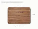17” Prep & Serve Butcher Block - Walniut - Detail