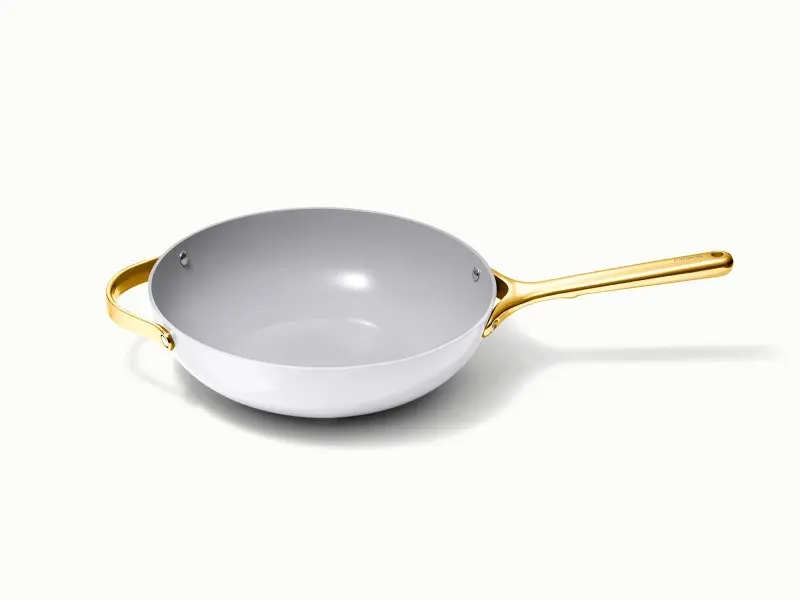 Ceramic Stir Fry Pan - White - Hero