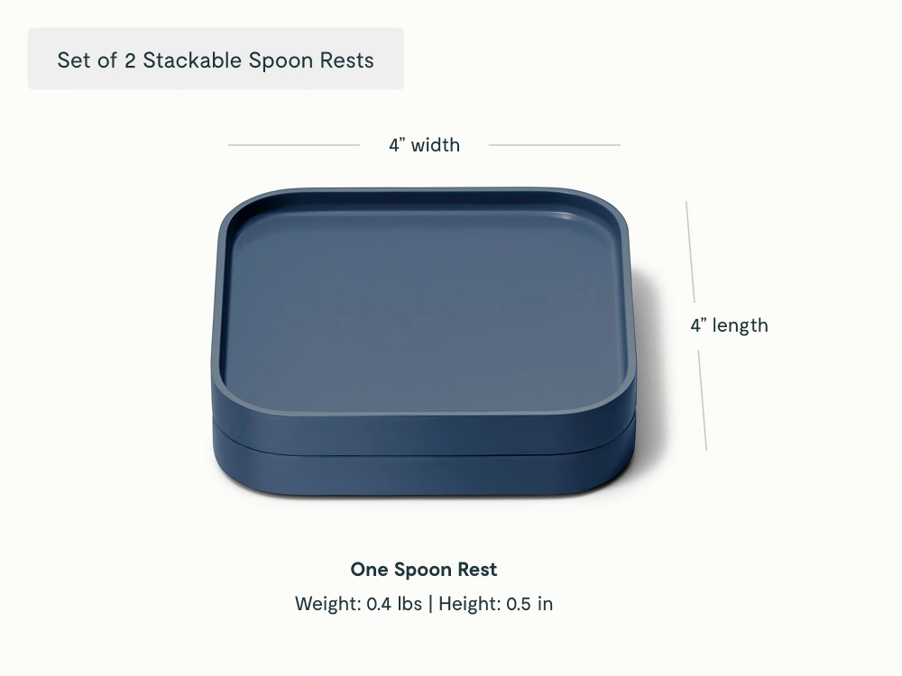Spoon Rest Set of 2 - Navy - Detail