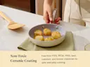 Ceramic Mini Fry Pan - Cream - Table Lifestyle
