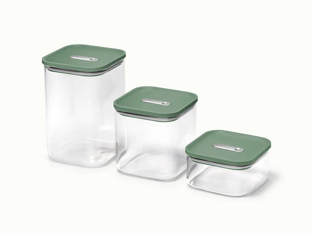 Glass Airtight Container Trio - Sage - Hero