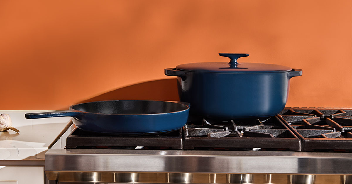 Large Enameled Cast Iron Duo