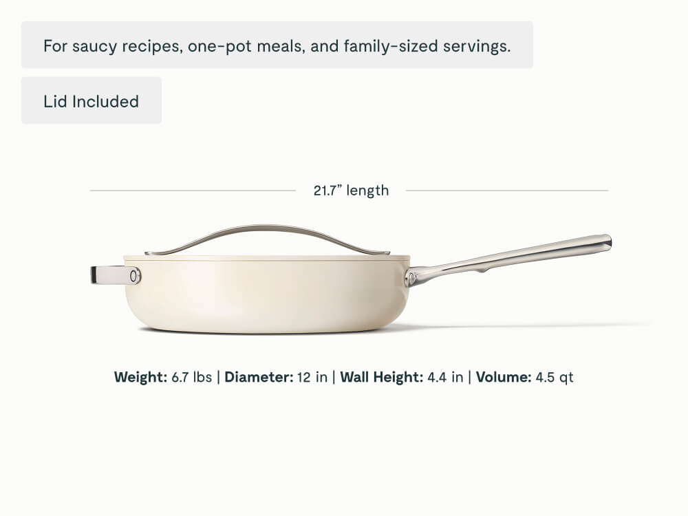 3 qt Non-Stick Ceramic Sauce Pan With Lid - Thumbnail 4