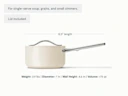 Ceramic Mini Sauce Pan - Cream - Detail