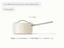 Ceramic Mini Sauce Pan - Cream - Detail