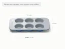 6 Cup Muffin Pan - Slate - Detail