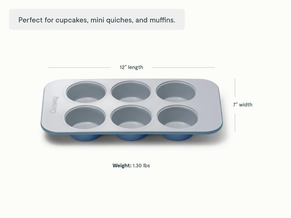 6 Cup Muffin Pan - Slate - Detail