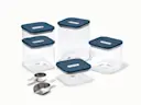 Glass Airtight Container Set - Navy - Hero