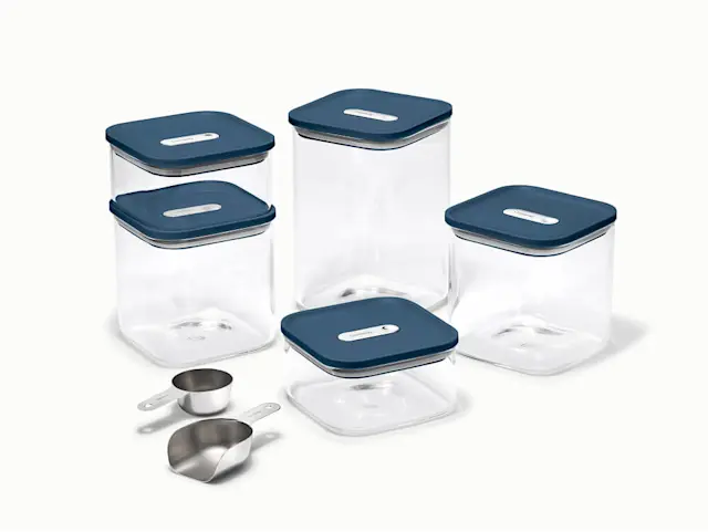 Glass Airtight Container Set - Navy - Hero