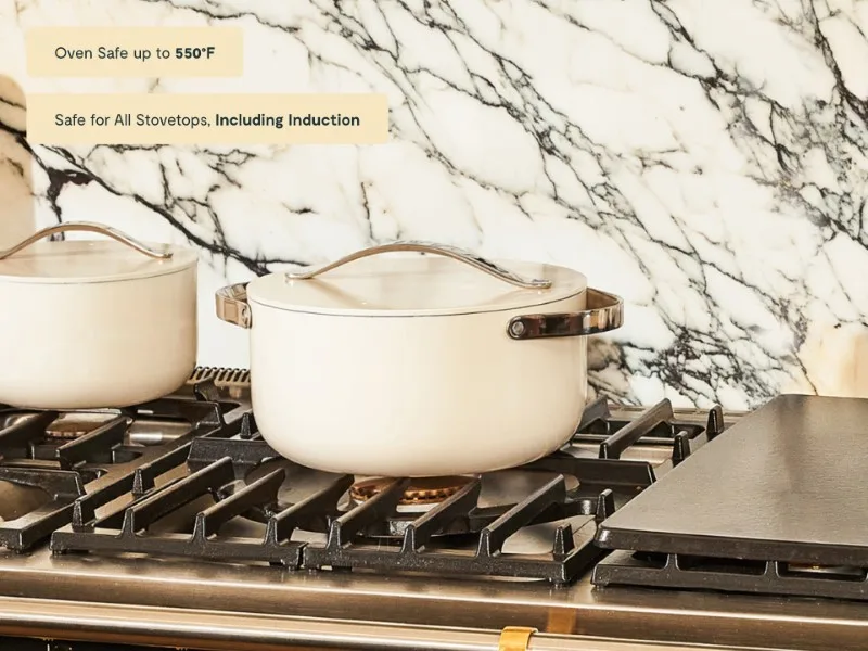 Dutch Oven - Cream - On Stove