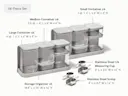 Ultimate Glass Airtight Storage Set - Gray - Detail