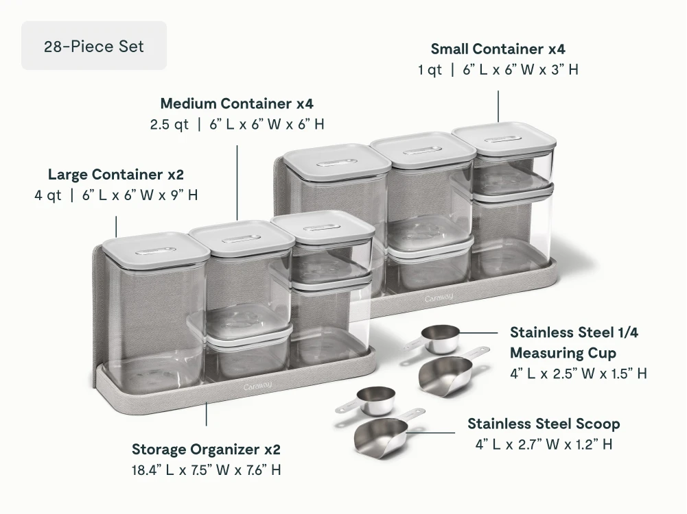Ultimate Glass Airtight Storage Set - Gray - Detail