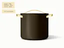 Ceramic Stock Pot - Black - Side