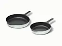Enameled Cast Iron Skillet Duo - Light Mist - Hero