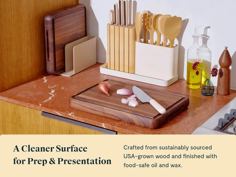 Prep & Serve Butcher Block Set - Lifestyle Counter