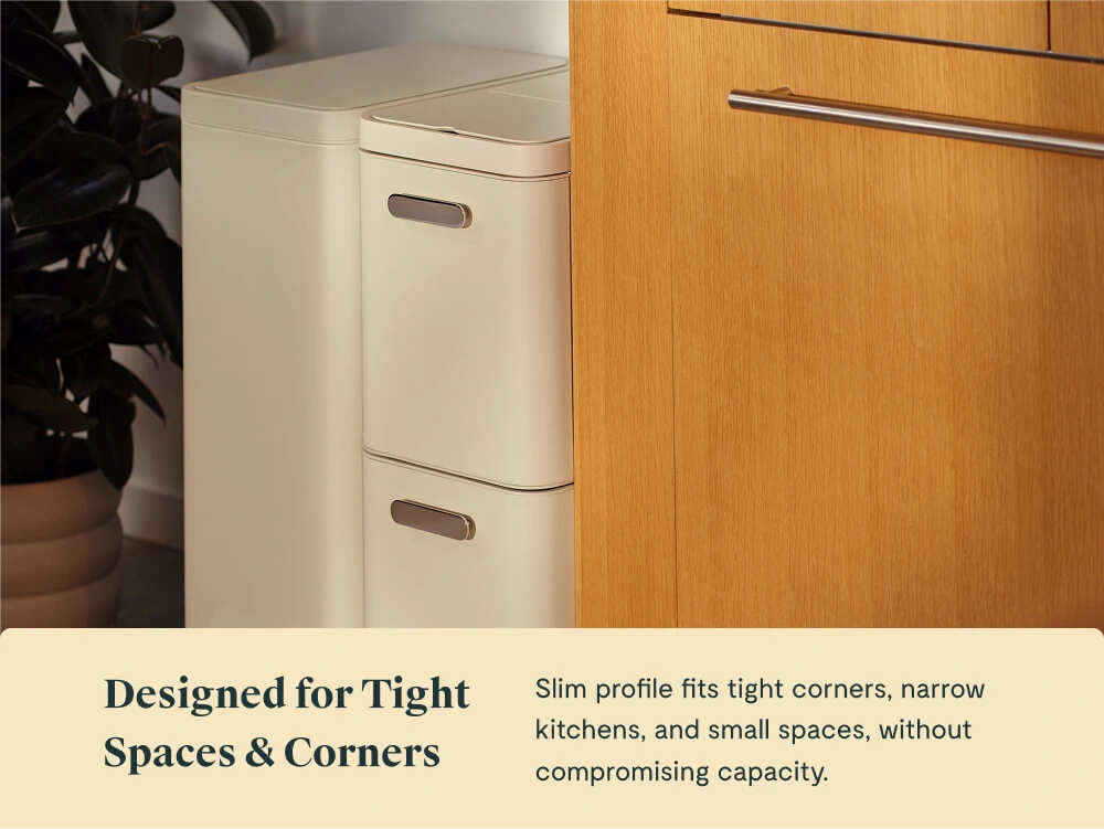 Trash and Recycling Duo Bin - Slim - Space Lifestyle