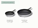 Enameled Cast Iron Skillet Duo - Gray - Detail