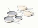 7pc Fry & Saute Set - Cream - Hero