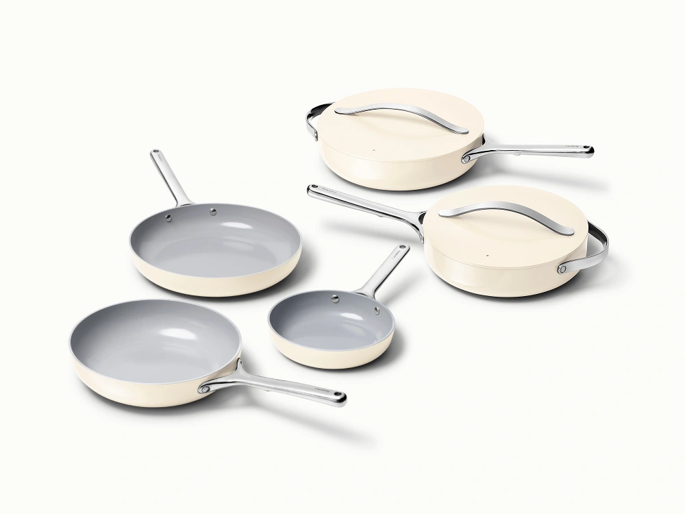 7pc Fry & Saute Set - Cream - Hero