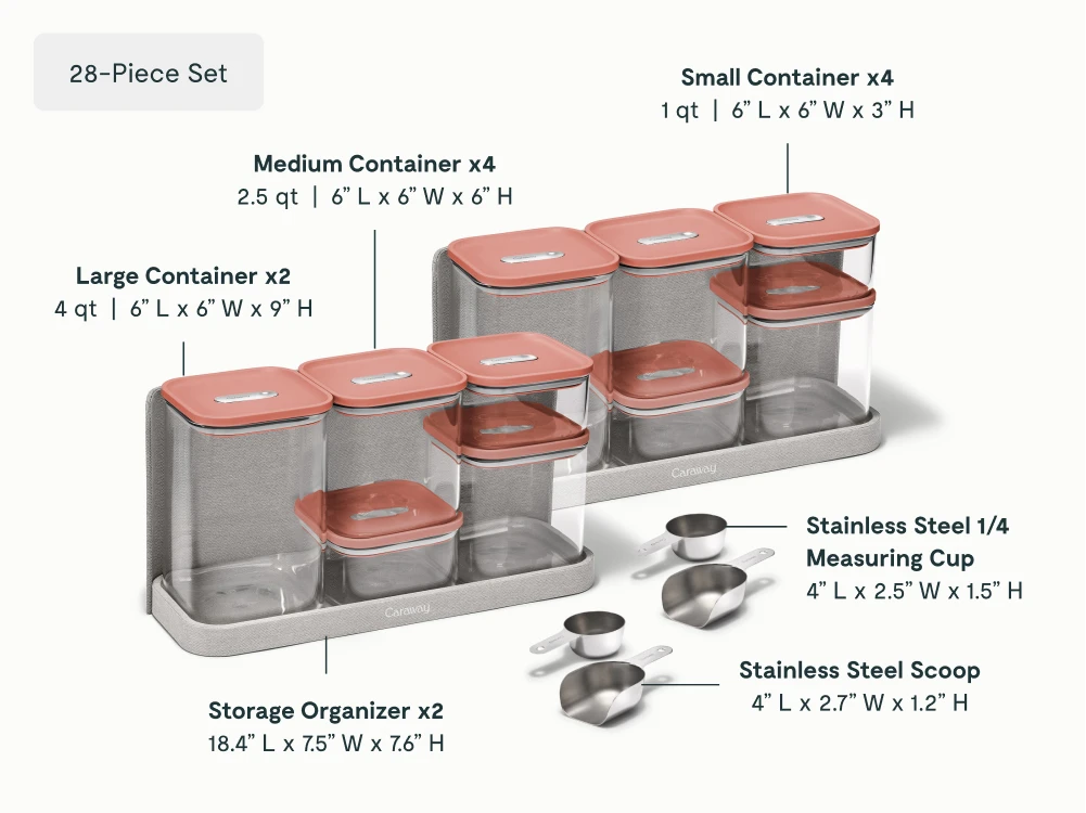 Ultimate Glass Airtight Storage Set - Perracotta - Detail