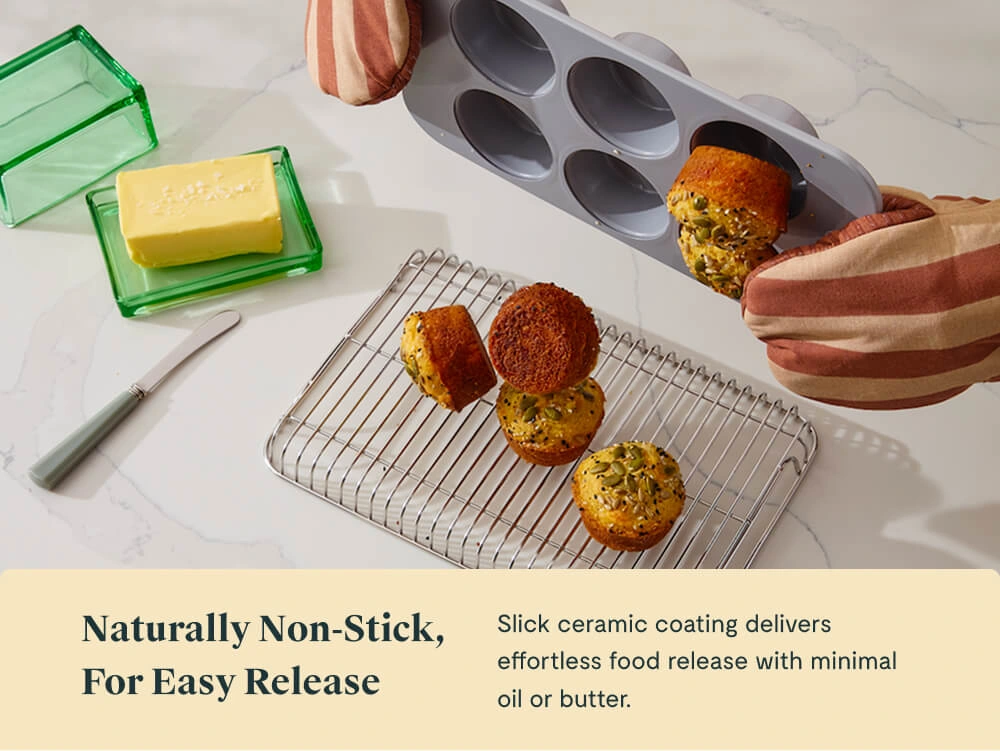 6 Cup Muffin Pan - Gray - Lifestyle