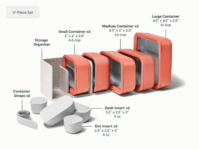 Food Storage Set - Perracotta - Detail