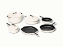 Enameled Cast Iron Set & Mini Duo - Cream - Hero