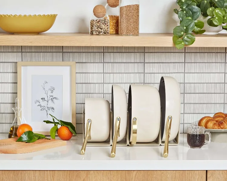 Ceramic Cookware Set - Gold Collection - Cream