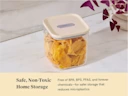 Medium Glass Airtight Container - Cream - Counter Lifestyle