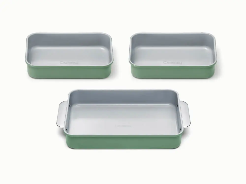 Rectangle Pan Trio - Sage - Hero