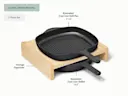 Enameled Cast Iron Skillet & Grill Pan Duo - Charcoal - Detail