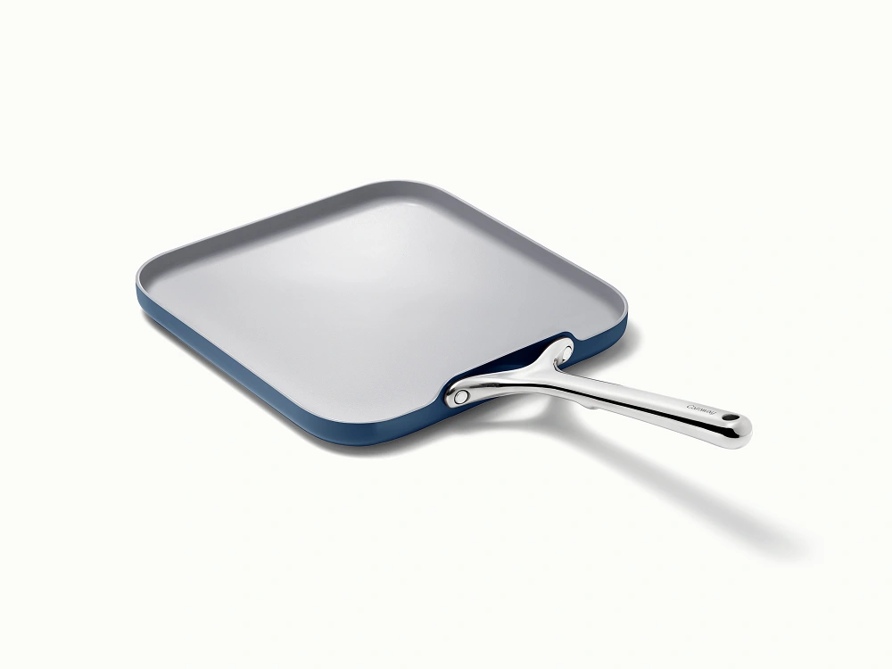 Ceramic Square Griddle Pan - Navy - Hero