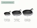 Enameled Cast Iron Skillet Trio - Gray - Detail