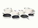 Deluxe Enameled Cast Iron Set - Cream - Hero