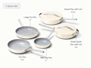 7pc Fry & Saute Set - Cream - Whats Included