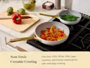 Ceramic Fry Pan Duo - White Iconics - Stovetop