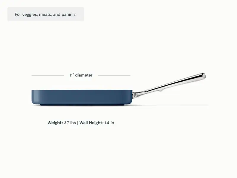 Square Grill Pan - Navy - Detail
