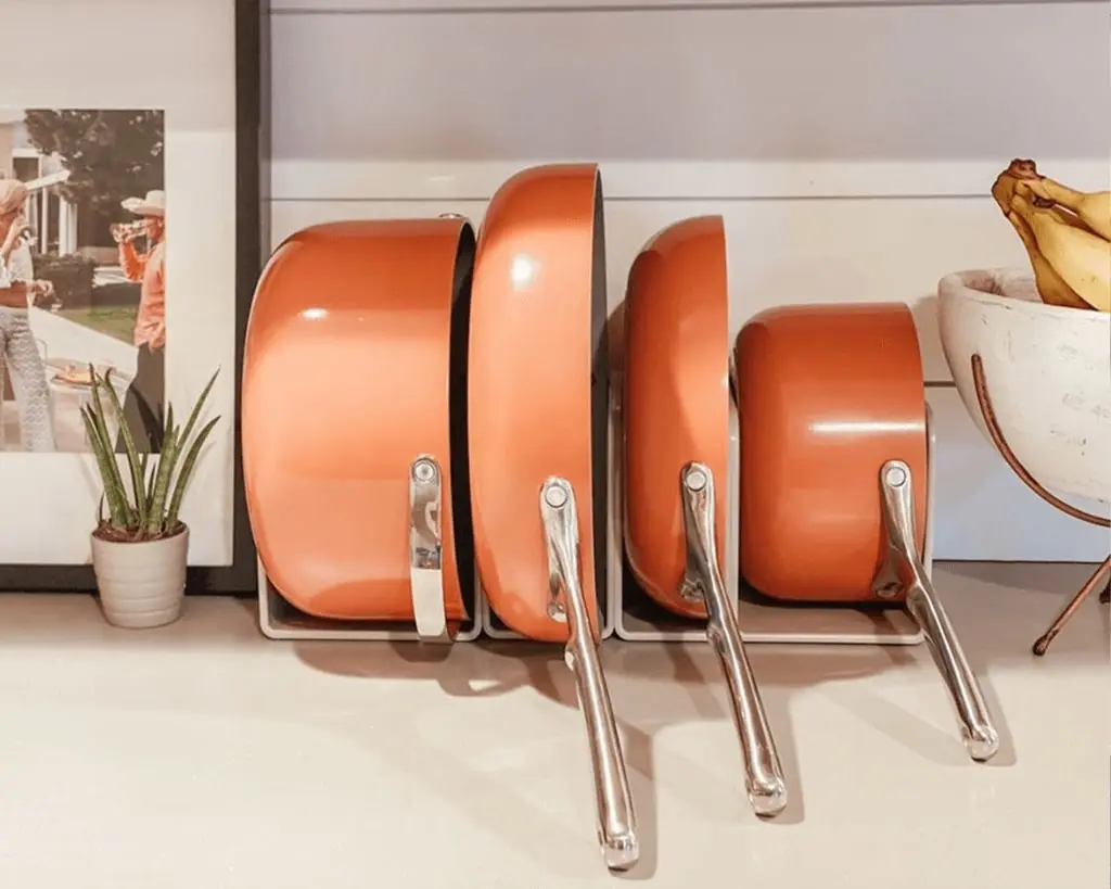 Ceramic Cookware Set - Perracottta - In Storage Organizer