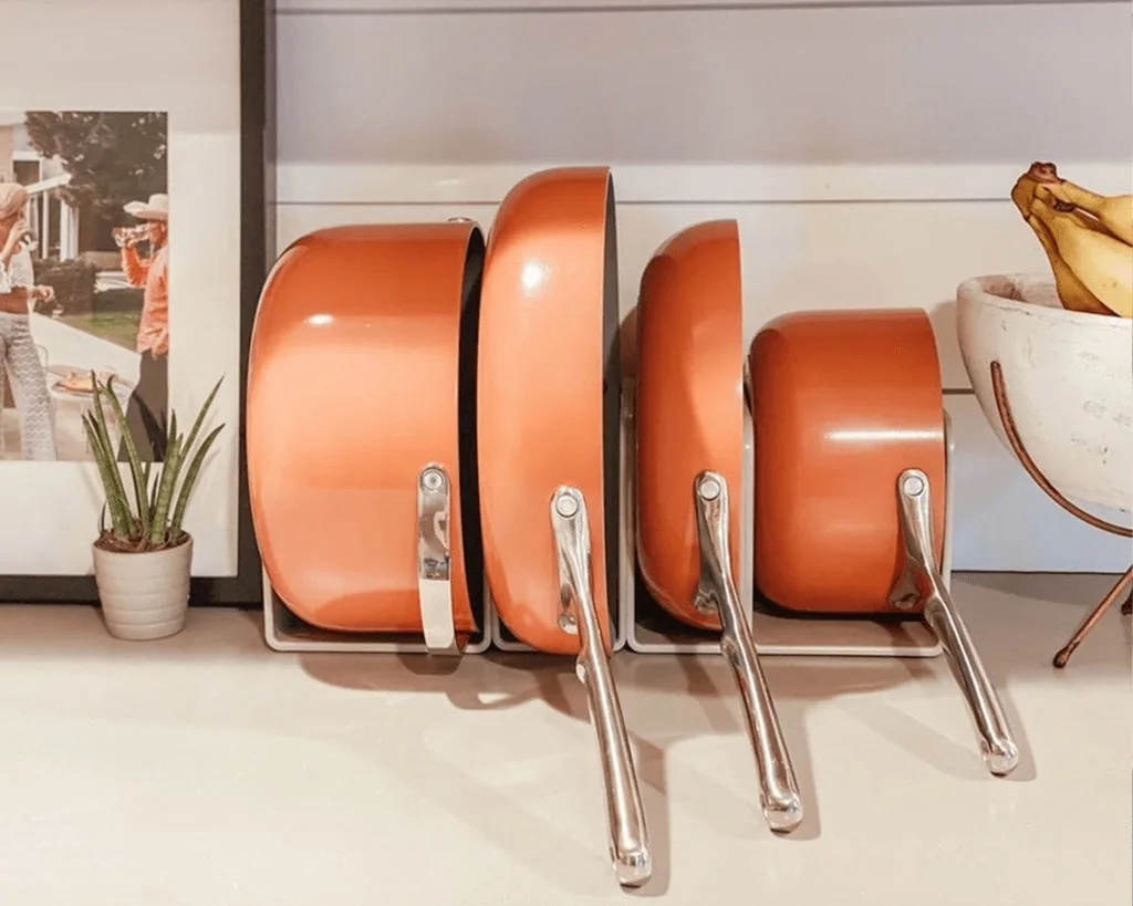 Ceramic Cookware Set - Perracottta - In Storage Organizer