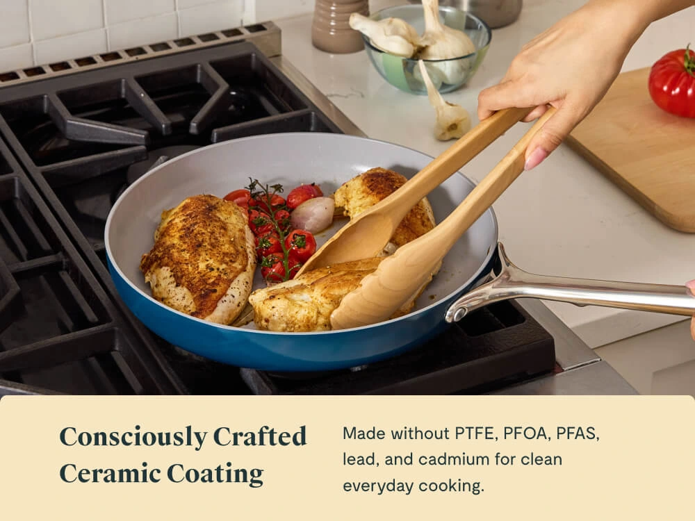 Ceramic Fry Pan - Stovetop Lifestyle - Consciously Crafted Ceramic Coating