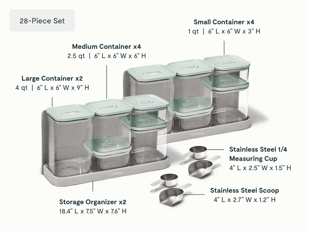 Ultimate Glass Airtight Storage Set - Light Mist - Detail