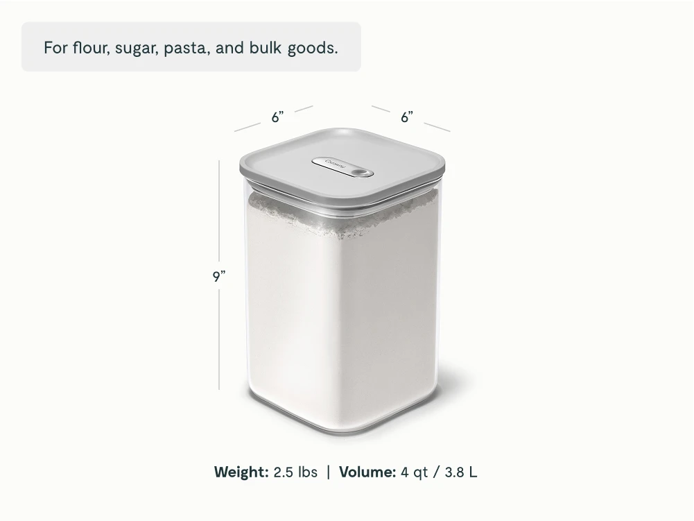 Large Glass Airtight Container - Gray - Detail